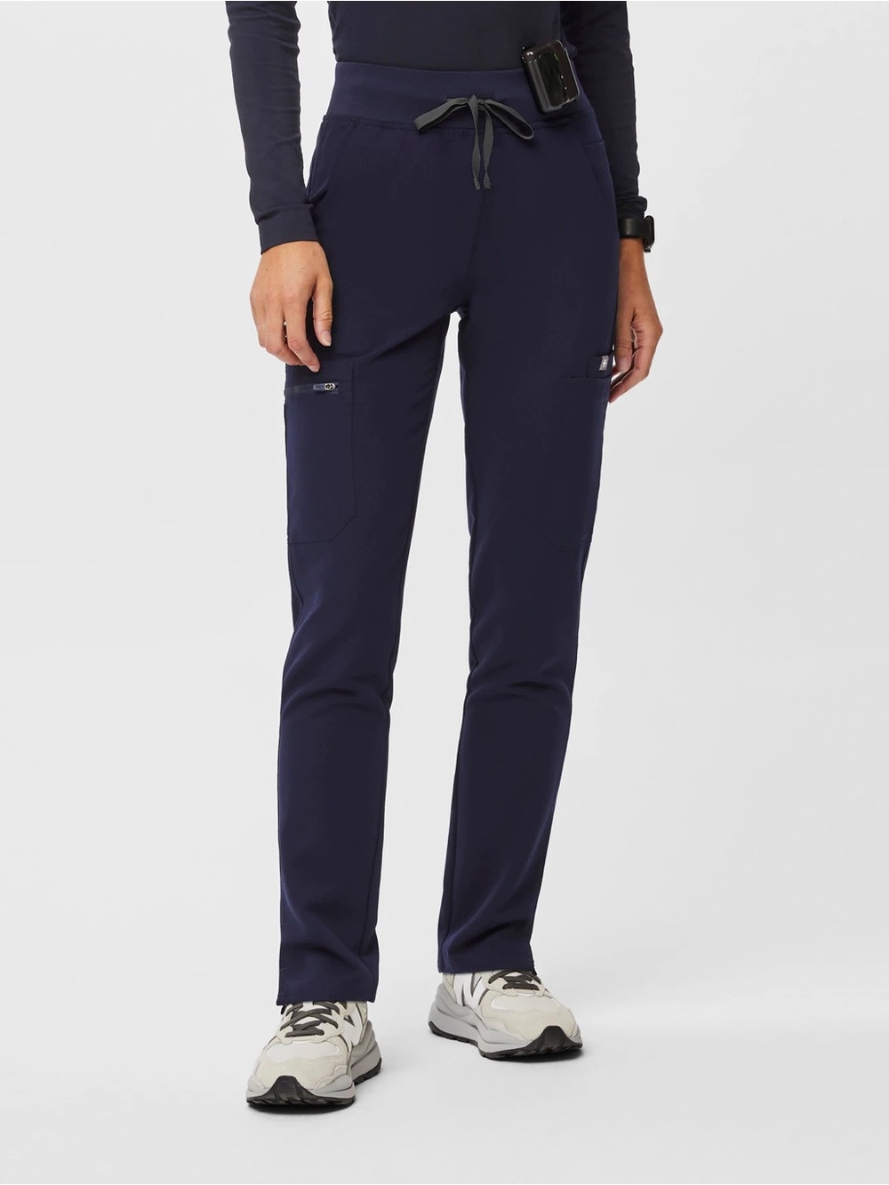 Figs Yola High Rise Slim Navy Blue Scrub Medical Nursing Utility Tech Pants Sl